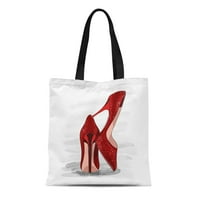 Платно тотална чанта stiletto червени лъскави токчета Обувки аксесоар красива красота класика за многократна употреба на рамо за хранителни стоки чанти чанти чанта чанта