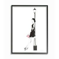 Ступел индустрии Парижката женска мода шик светлина пост скица рамкирани стена арт дизайн от Ейвъри Тилмън, 16 20