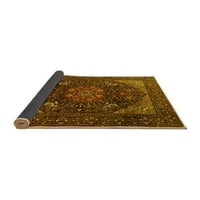 Ahgly Company вътрешен правоъгълник медальон жълти традиционни килими, 2 '4'