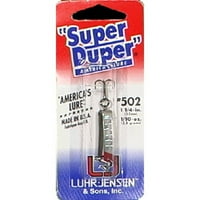 Luhr Jensen Super Duper Casting Trolling U-образна лъжица Lure 1 4 1 10oz Chrome Silver Prism-Lite