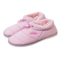 Мъжки от предни разходи мъжки чехли размити топли обувки fau чехли на закрито накрито на открито, зимни обувки дамски фиш на домашни обувки розово 7-7.5