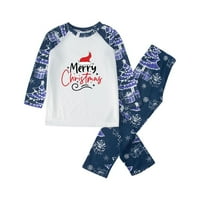 Семейна коледна пижама меки коледни пижами съвпадащи комплекти Топ панталони Заспиване Празник PJ за двойки деца бебе