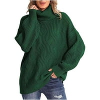 Пуловери Fall Clearance Модна жена жени с дълъг ръкав пулсиране на костенурка Небрежни пуловерни върхове на пуловера