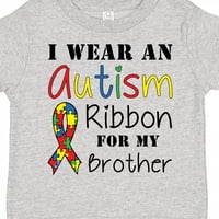 Мастически нося панделка за аутизъм за брат ми подарък за малко дете или тениска за момиче