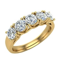 Weding Band Diamond Rings Stone Anniversary Trellis Style 1. Ct T.W 14K Gold