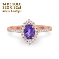 14k злато 1,53ct овален естествен g si диамантен годеж сватбен пръстен размер 10