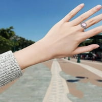 keusn ярък цирконов пръстен кръг кръг от бял камък бижута модни бижута ангажиран пръстен