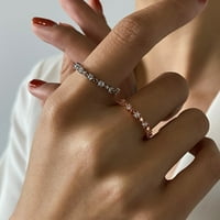Тойела корейска версия на новия прост Петолъчен звезден пръстен Сладък отварящ Меден инкрустиран циркон в пръстеновиден пръстен малък пресен звезден пръстен Розово злато 0031