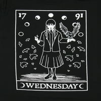Сряда Addams Мъжки тениска за таро на таро и бяла графична тениска