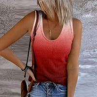 Дамски летни мода печат модел без ръкави тениска потник