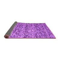 Ahgly Company Indoor Rectangle Abstract Purple Contemporary Area Rugs, 5 '7'