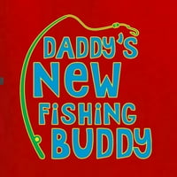 Wild Bobby, Daddys New, Fishing, Buddy Future Fisherman, Fishing, Toddler Crew Graphic Tee, Red, 2T