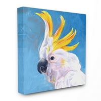 Ступел индустрии папагал Мохок синьо жълто животно птица живопис платно стена изкуство, 40, от Дженифър Пакстън Паркър