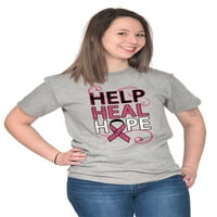 Помогнете да излекувате надеждата на рак на гърдата, осъзнавайки жените графични тениски тийнейджъри Brisco марки