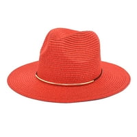 Huaai Mens and Womens Fashion Hat Summer Outdoor Travel Sunshade Sun Hat British Gentleman Jazz Hat Fisherman Hat Red Red
