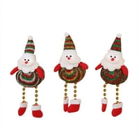 Heiheiup Дядо Коледа Коледа плюшени фигурки декор за снежен човек Пълнен домашен декор Великденски декорации