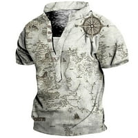 Корашан Мъжка лятна риза Европейски и американски Мъжки Реколта Топ дигитален печат с къс ръкав върхове ризи За Мъже