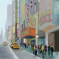 Мармонт Хил Ню Йорк тротоар от Рик Новак живопис печат върху увито платно
