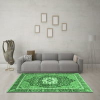 Ahgly Company Indoor Square Persian Emerald Green Традиционни килими, 7 'квадрат