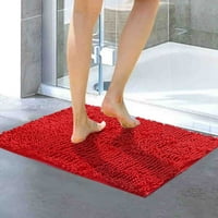 хуаай яркочервен килим за баня няма да се подхлъзне мат за баня мек и удобен пухкав издръжлив удебелен килим за баня машинно пране за многократна употреба
