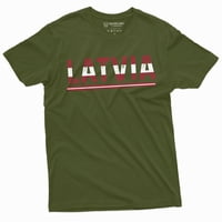 Мъжки тениска на Латвия Латвийски флаг герб Тей тениска за независимост Ден за наследство на тенис
