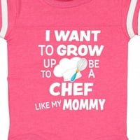 Инктастичен искам да порасна, за да бъда готвач като мама подарък бебе момче или бебе момиче Боди