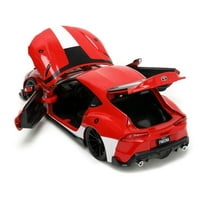 Toyota supra червено с графика и miriya sterling diecast figrine robotech холивудски вози серия Diecast Model Car от Jada