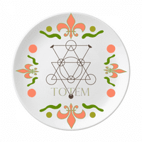 Комбинирана триъгълна кръгови точки Цветни керамика чиния за хранене ястие за вечеря