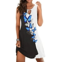 Нови летни рокли за жени Небрежни люлеещи се плажни рокли Спагети каишка Sundresses Boho Floral Print с джобове
