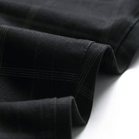 Vivianyo HD панталони Просверие за мъже Мъжки райета панталони С тънък разтягащ костюм панталони Панталони панталони флаш пики черни