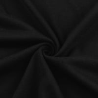 Tking fashion дамски летен къс ръкав от рамо отпечатани върхове ежедневни разхлабени тениски черни 2xl