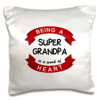 3 да бъдеш супер Дядо е работа на сърце-червен Дядо любов цитат-калъфка за възглавници, от