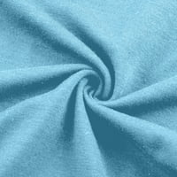 Дамски блузи без ръкави случайни резервоар печатни жени лято в-Деколте Тениски туника Блузи синьо 4ХЛ