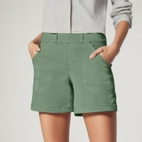 Стволове за жени със солиден цвят ежедневно лято активен туризъм на открито с джобове къси къси панталони