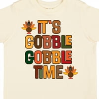 Inktastic Deanter Gobble Time Tume Turkey Gift Toddler Boy или Thddler Girl тениска
