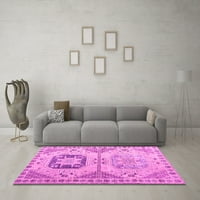 Ahgly Company Indoor Square Abstract Pink Modern Area Rugs, 7 'квадрат