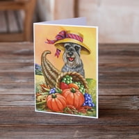 Съкровищата на Каролин шнауцер есенни поздравителни картички с пликове, 5 7