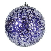 Vickerman 10 Purple Glitter Hail Ball орнамент