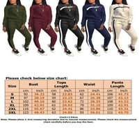 Атмос комплект за жени с висока талия спортен джогинг панталони панталони с дълъг ръкав ежедневни върхове блуза активно облекло тоалети за джогинг костюм