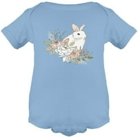 Малък заек с цветя бебешки детски костюм -изображения от Shutterstock, месеци