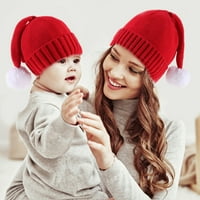 Семейно съвпадение на Санта шапки плетен коледна шапка на меки топли зимни шапки за възрастни деца улични дрехи аксесоари за дрехи