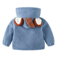 Дъждовно палто Durtebeua за малко дете с качулка топло яке за момичета момчета 12- месеца