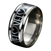Нископрофилни пръстени за жени момичета титаниев стоманен любов двойка от неръждаема стомана Мъжки Свети Валентин Подаръци за бижута за бижута