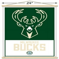Милуоки Бъкс - лого плакат за стена с магнитна рамка, 22.375 34