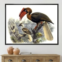 Древни австралийски птици си рамка живопис платно изкуство печат