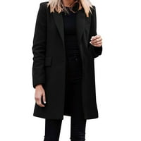 Дамско палто ежедневно леко тегло тънко тънко палто с дълъг ръкав Blazer Office Business Coats Костюм
