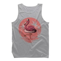 Фламинго летни вибрации Мъжки атлетичен Хедър крем Графичен потник - дизайн от хората 2ХЛ