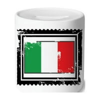 Италия Национален флаг Държава Марка правоъгълник пари bo cerac Coin Case Piggy Bank