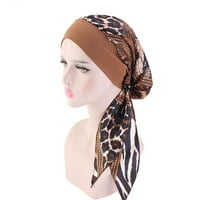 Жени цветни мюсюлманска шапка разтягане ретро тюрбан шапка капачка за опаковане на главата