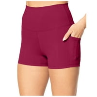 Skpblutn мода порьозност се сгъва над тичащи къси панталони за жени с висока талия панталони йога гамаши за колоездачи за колоездачи